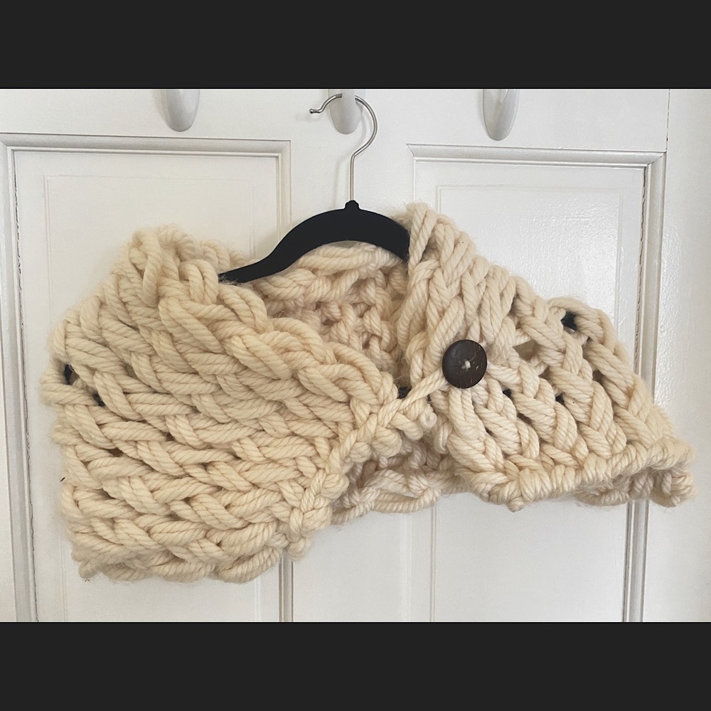 Homemade knit scarf